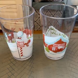 Pottery Barn Kids plastic Christmas tumblers - set of 2. BPA and lead free.